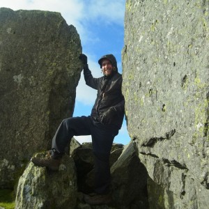 Me between Adam and Eve on Tryfan summit