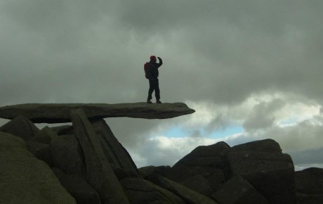 The Cantilever stone on Glyder Fach