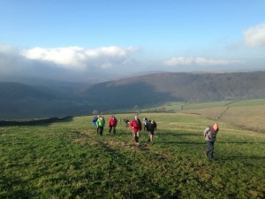 BMC members walking out of Hayfield